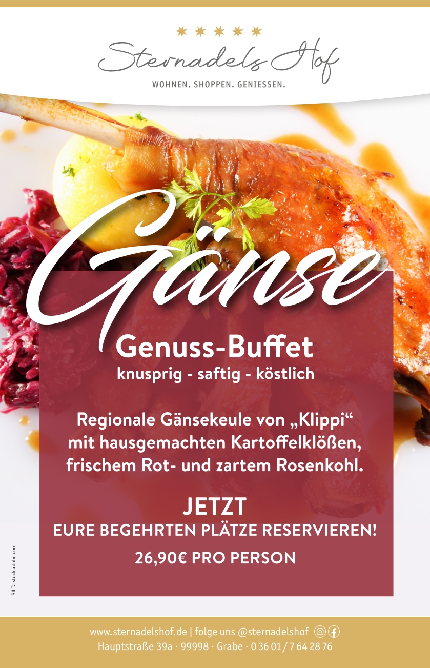 Sternadels Hof Gänse Genuss Buffet 2023