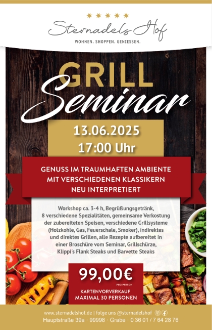 Grillseminar auf Sternadels Hof 13.06.2025