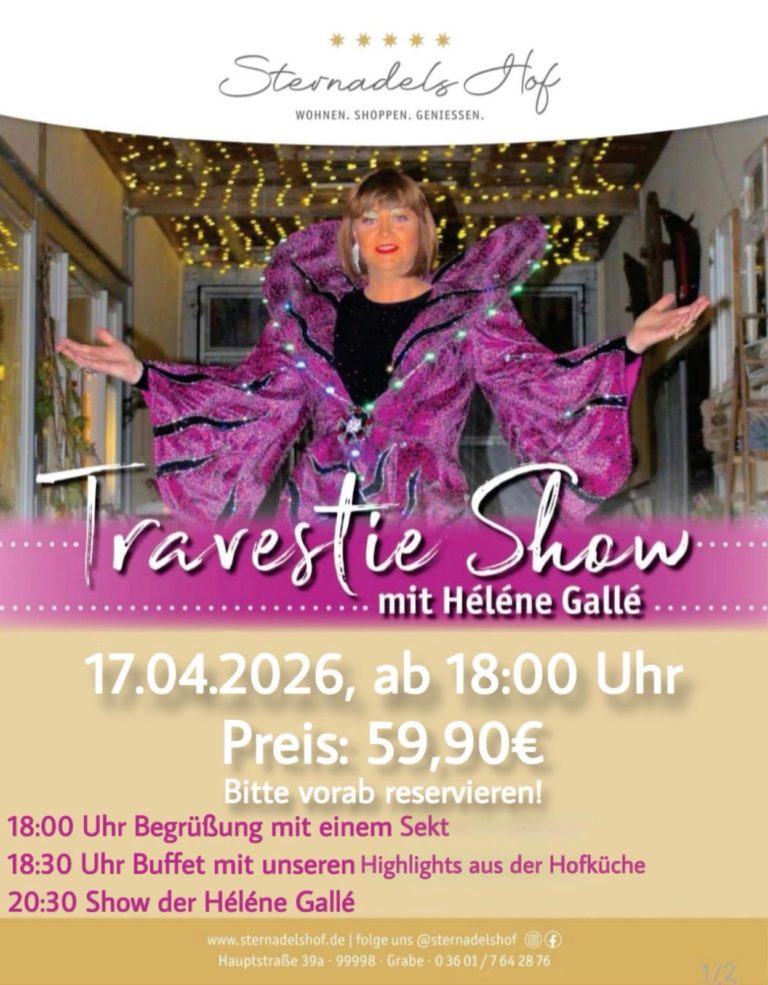 Travestie Show auf Sternadeld Hof am 17.04.2026