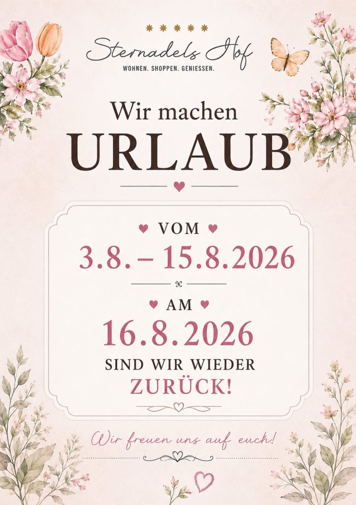 Sternadels Hof Sommerurlaub 03. bis 15.08.2026